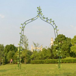 Pergola decorativa de gradina, constructie metalica, stil gothic, 240x150x37 cm