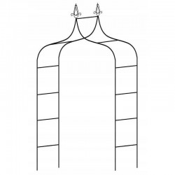 Pergola decorativa de gradina, constructie metalica, stil gothic, 240x150x37 cm