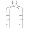 Pergola decorativa de gradina, constructie metalica, stil gothic, 240x150x37 cm