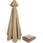 Umbrela de gradina diametru 300 cm, suport tip picior, reglabila, impermeabila, cadru otel, tan