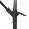 Umbrela de gradina diametru 300 cm, suport tip picior, reglabila, impermeabila, cadru otel, tan