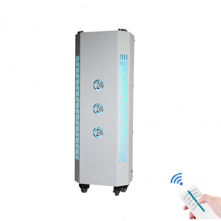 Lampa bactericida UVC 300W sterilizare aer prin ventilatie, portabila, telecomanda, 180mc/h