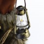 Figurina Mos Craciun cu felinar, inaltime 60cm, sac cadouri, decoratiune Craciun