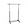 Suport umerase haine, stand incaltaminte, inaltime ajustabila 163x145x45 cm, 4 roti, otel cromat