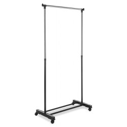 Suport umerase haine, stand incaltaminte, inaltime ajustabila 163x145x45 cm, 4 roti, otel cromat