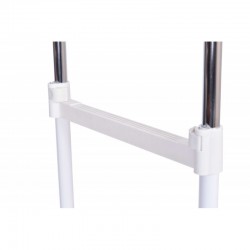 Suport dublu pentru umerase, raft incaltaminte, roti transport, inaltime ajustabila 159x80x41 cm