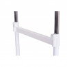 Suport dublu pentru umerase, raft incaltaminte, roti transport, inaltime ajustabila 159x80x41 cm