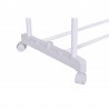 Suport dublu pentru umerase, raft incaltaminte, roti transport, inaltime ajustabila 159x80x41 cm