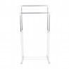Suport dublu pentru umerase, raft incaltaminte, roti transport, inaltime ajustabila 159x80x41 cm