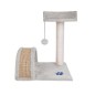 Ansamblu de joaca multifunctional pentru pisici, 2 nivele, funie sisal, inaltime 50 cm, gri Ansamblu de joaca multifunctional pentru pisici, 2 nivele, funie sisal, inaltime 50 cm, gri