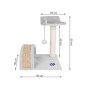 Ansamblu de joaca multifunctional pentru pisici, 2 nivele, funie sisal, inaltime 50 cm, gri Ansamblu de joaca multifunctional pentru pisici, 2 nivele, funie sisal, inaltime 50 cm, gri