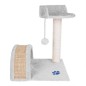 Ansamblu de joaca multifunctional pentru pisici, 2 nivele, funie sisal, inaltime 50 cm, gri Ansamblu de joaca multifunctional pentru pisici, 2 nivele, funie sisal, inaltime 50 cm, gri