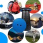 Scaun rotund pliabil, telescopic, maner pentru transport, pescuit si camping
