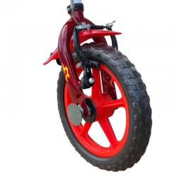 Bicicleta copii 12 inch, ghidon reglabil, roti ajutatoare detasabile, frana V-Brake