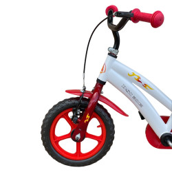 Bicicleta copii 12 inch, ghidon reglabil, roti ajutatoare detasabile, frana V-Brake