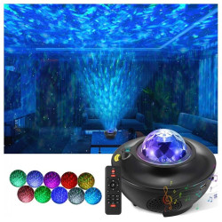 Proiector LED RGB Starry Galaxy, Bluetooth, difuzor muzical, control telecomanda, timer
