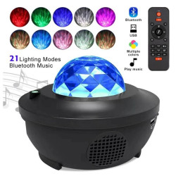 Proiector LED RGB Starry Galaxy, Bluetooth, difuzor muzical, control telecomanda, timer
