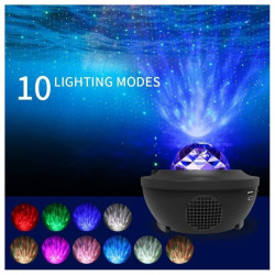 Proiector LED RGB Starry Galaxy, Bluetooth, difuzor muzical, control telecomanda, timer