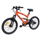 Bicicleta MTB 20 inch, cadru otel, suspensii, frane V-Brake, 6 viteze, portocaliu