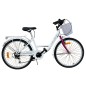 Bicicleta dama, roti 24 inch, portbagaj, cos cumparaturi, frane V-Brake, 6 viteze Bicicleta dama, roti 24 inch, portbagaj, cos cumparaturi, frane V-Brake, 6 viteze