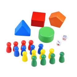 Cub activitati educative copii, 8 in 1, Ceas, Labirinturi, Abac, Forme geometrice, multicolor, lemn