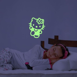 Sticker fosforescent luminos model Hello Kitty
