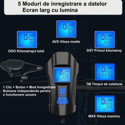 Set far si stop pentru bicicleta, lumina LED, 4 moduri iluminare, microUSB, IPX7,1500mAh