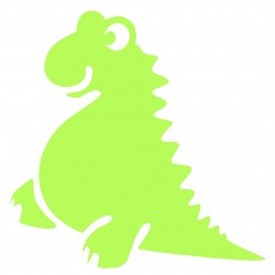 Sticker decorativ glow model Dino