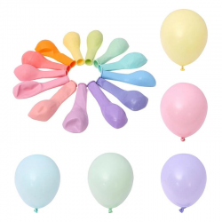 Set 100 baloane petrecere, latex pastel multicolor, forma ovala, 25 cm