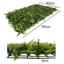 Gard artificial cu frunze verzi, panou 40x60 cm, decor sau mascare, suport grila PE