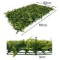 Gard artificial cu frunze verzi, panou 40x60 cm, decor sau mascare, suport grila PE