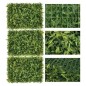 Gard artificial cu frunze verzi, panou 40x60 cm, decor sau mascare, suport grila PE
