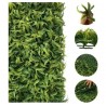 Gard artificial cu frunze verzi, panou 40x60 cm, decor sau mascare, suport grila PE