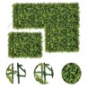 Gard artificial cu frunze verzi, panou 40x60 cm, decor sau mascare, suport grila PE