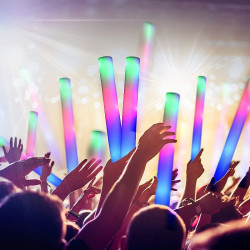 Bagheta Foam stick cu LED, accesoriu petrecere si festival, lungime 46 cm