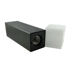 Lampa de exterior tip stalp, LED E27, IP44, inaltime 32 cm, baza 8 cm, negru
