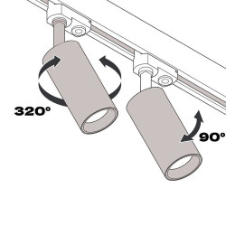 Proiector LED GU10, directionabil pe sina monofazata, 35W, alb