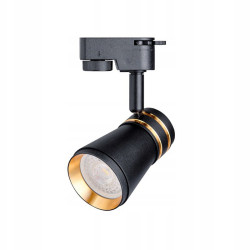 Spot pe sina, bec LED GU10, 35W, IP20, unghi de inclinare 90 grade, negru