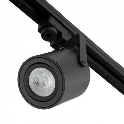 Proiector LED GU10 35W, orientabil cu adaptor de sina monofazata, metalic, negru