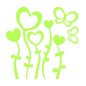 Sticker fosforescent luminos model 5 flori inimioara Sticker fosforescent luminos model 5 flori inimioara