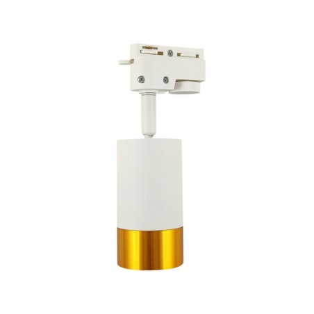 Corp de iluminat, proiector pe sina, LED GU10 35W, clasa protectie IP20, alb auriu