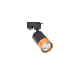 Proiector pe sina monofazata, LED GU10 35W, aluminiu, IP20, negru auriu
