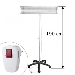 Lampa bactericida UVC portabila 2x30W, orientabila 140 grade, reflector, stativ 100-190 cm