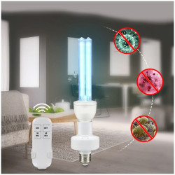 Bec UVC 36W, control telecomanda, temporizator, sterilizare si dezinfectare 36 mp, E27