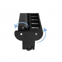 Proiector LED cu lumina neutra, 9600 lm, 2x 48W, unghi inclinare reglabil, aluminiu, rama neagra