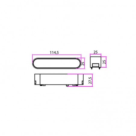Spot magnetic pentru interior, LED SMD 6W, 360lm, unghi fascicul 90 grade, alb neutru