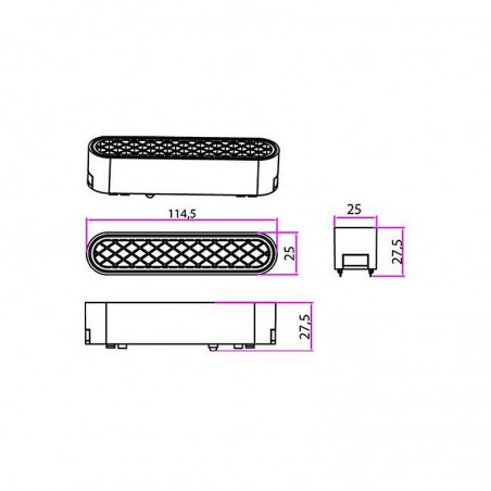 Spot LED SMD 6W, magnet incorporat, lumina alb neutru, IP20, negru