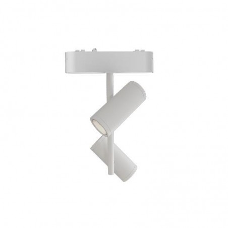 Lampa LED pe sina magnetica, 16W, 2 spoturi LED 48V, aluminiu, alb mat