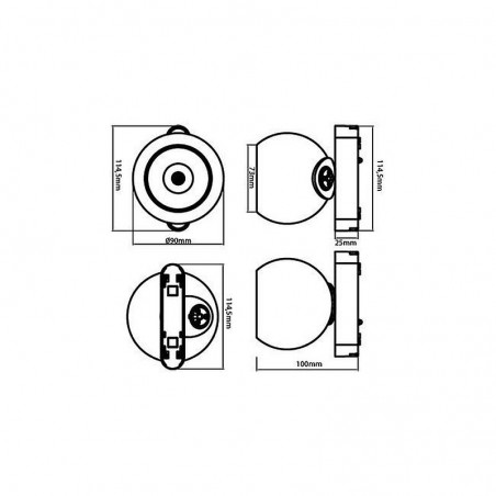 Proiector pentru interior, forma rotunda, LED 10W, spot 36 grade, luminozitate 800lm