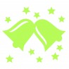 Sticker decorativ glow luminos model 2 clopotei